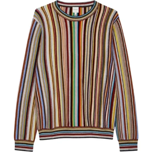 Cashmere Knitwear, male, , Size: XL Cashmere Crewneck Sweater MultiColour - PS By Paul Smith - Modalova