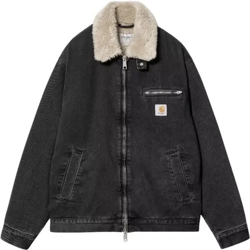 Denim Jacket with Faux Fur Lining , male, Sizes: L, XL - Carhartt WIP - Modalova