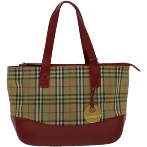 Pre-owned Tote Bags, female, , Size: ONE SIZE Pre-owned Canvas shoulder-bags - Burberry Vintage - Modalova