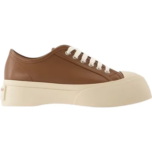 Leather Laced Up Sneakers , female, Sizes: 4 UK, 7 UK - Marni - Modalova