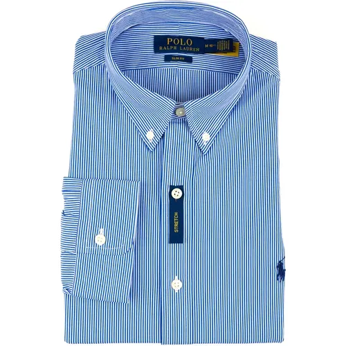 Casual Shirts, male, , Size: XS Oxford Poplin Cotton Shirt Slim Fit - Ralph Lauren - Modalova