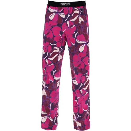 Pyjamahose aus floraler Seide - Tom Ford - Modalova