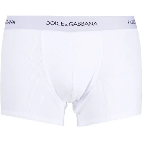 Logo-Bund Baumwoll-Boxershorts - Dolce & Gabbana - Modalova