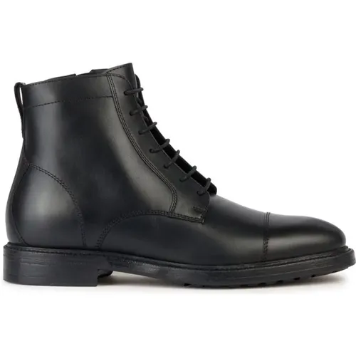 Schwarze Herren Stiefeletten , Herren, Größe: 44 EU - Geox - Modalova