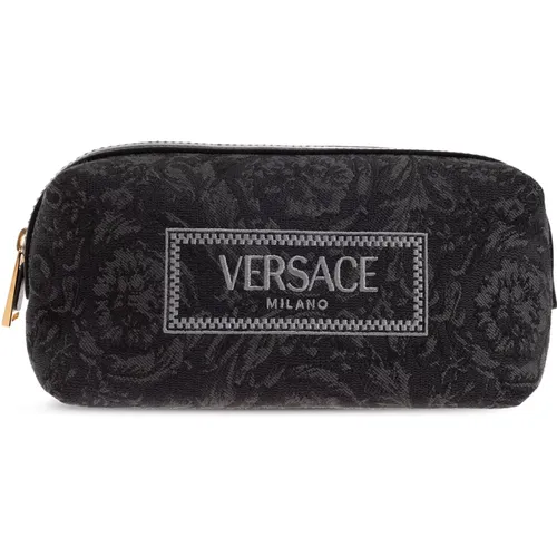 Wash bag with logo , female, Sizes: ONE SIZE - Versace - Modalova