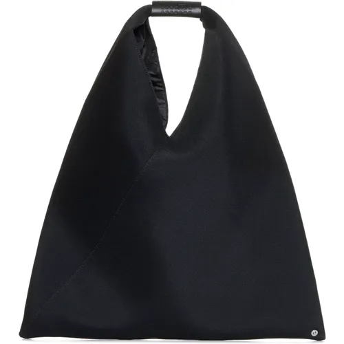 Schwarze Klassische Japanische Handtasche , Damen, Größe: ONE Size - MM6 Maison Margiela - Modalova