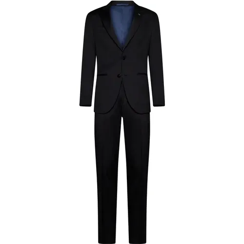 Single Breasted Suits, male, , Size: XL Notched Collar Suit with Front Button - D4.0 - Modalova