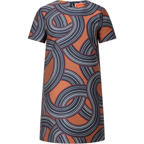 Short Dresses, female, , Size: M Jacquard A-Line Mini Dress - La DoubleJ - Modalova