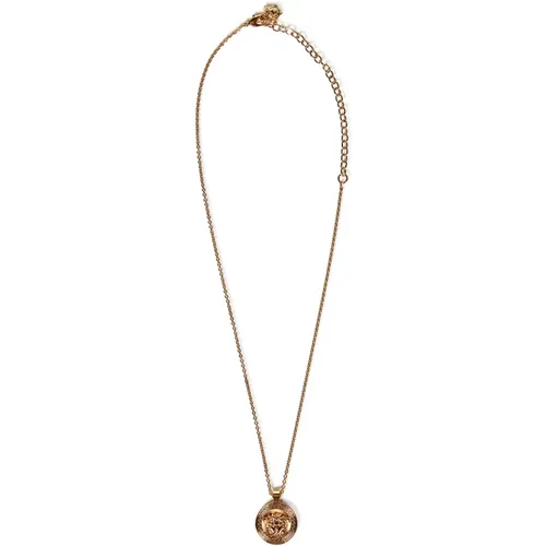 Golden Necklace Medusa Pendant Elegant , male, Sizes: ONE SIZE - Versace - Modalova