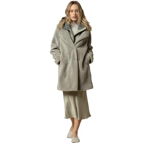 Single-Breasted Coats, female, , Size: L Elegant Three Quarter Length Coat - Kocca - Modalova