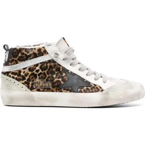 Sneakers, female, , Size: 5 US Leopard Print Panel Sneakers - Golden Goose - Modalova