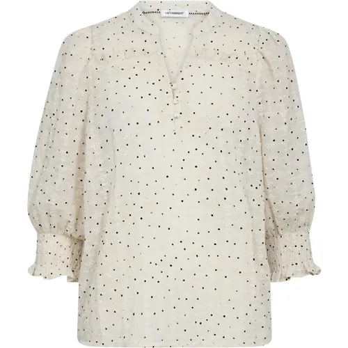 Evelyncc Mini Dot Blouse Off , Damen, Größe: L - Co'Couture - Modalova