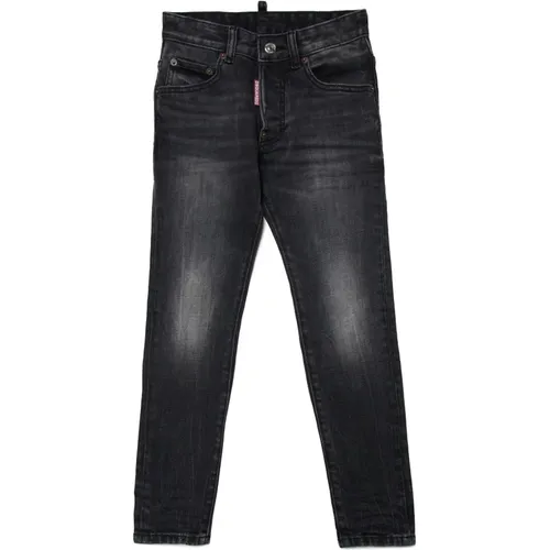 Schwarze schattierte Skinny Jeans - Skater - Dsquared2 - Modalova