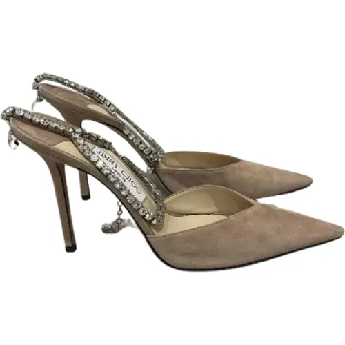Pre-owned Suede heels , female, Sizes: 7 1/2 UK - Jimmy Choo Pre-owned - Modalova