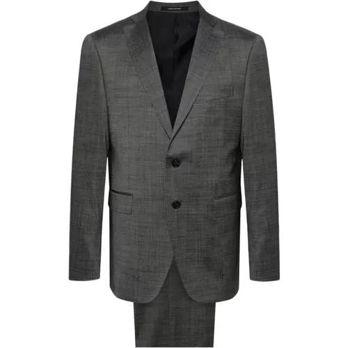 Single Breasted Suits, male, , Size: 2XL Suit Grey - Tagliatore - Modalova