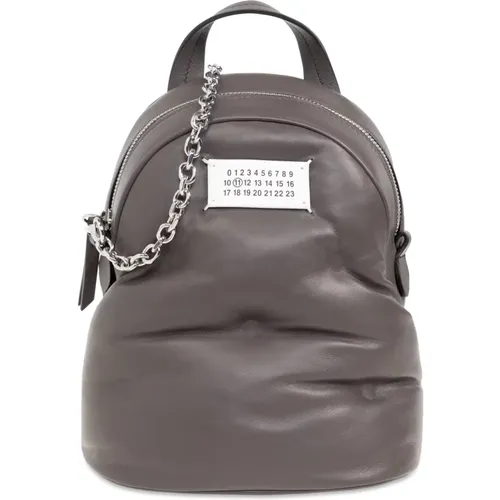 Backpacks, unisex, , Size: ONE SIZE Leather backpack with the option to be worn as a bag - Maison Margiela - Modalova