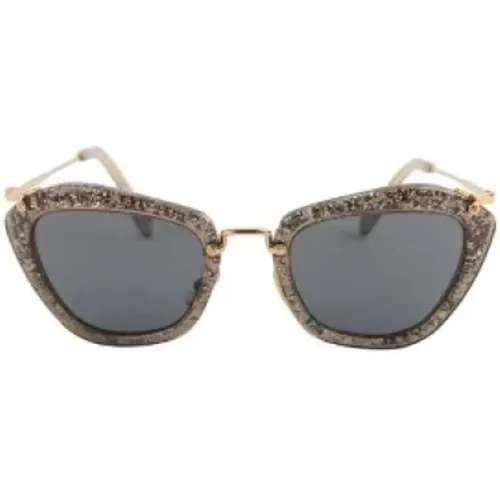 Pre-owned Metal sunglasses , female, Sizes: ONE SIZE - Miu Miu Pre-owned - Modalova