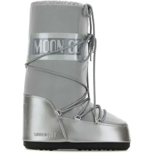 Silver Insulated Winter Boots , female, Sizes: 1 UK, 6 UK - moon boot - Modalova