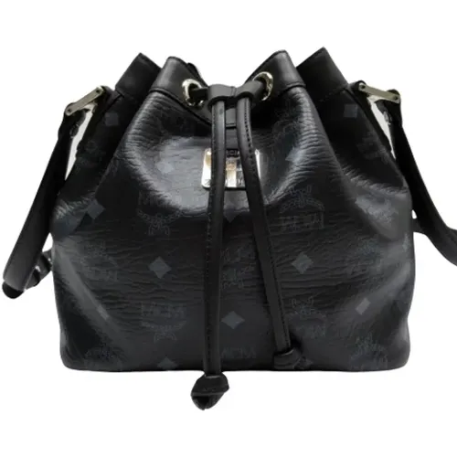 Pre-owned Bucket Bags, female, , Size: ONE SIZE Pre-owned Canvas crossbody-bags - MCM Pre-owned - Modalova