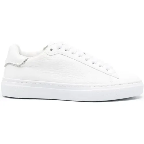 Leather Sneakers Bead Detailing , female, Sizes: 4 UK, 5 UK, 3 UK, 7 UK, 8 UK - Fabiana Filippi - Modalova