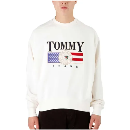 Sweatshirts, male, , Size: XL Boxy Luxe Sweatshirt Tommy Jeans - Tommy Hilfiger - Modalova