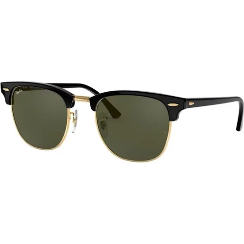 Clubmaster Sunglasses in /Gold with Green Lenses , unisex, Sizes: 51 MM - Ray-Ban - Modalova