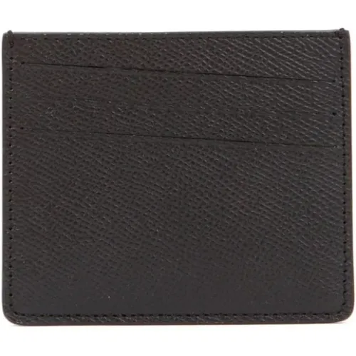 Leather Cardholder with Four-Stitch Logo , male, Sizes: ONE SIZE - Maison Margiela - Modalova