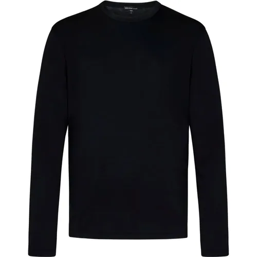 Schwarze Crew Neck T-shirts und Polos , Herren, Größe: XL - James Perse - Modalova