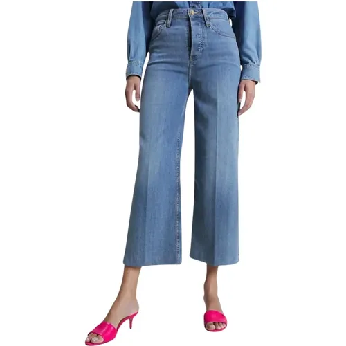 Cropped wide leg jeans for women , female, Sizes: W30, W31, W29 - Tommy Hilfiger - Modalova