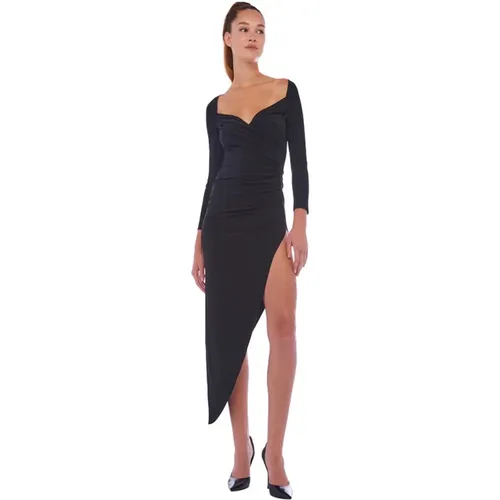 Schwarzes Sweetheart Side Drape Abendkleid , Damen, Größe: S - Norma Kamali - Modalova