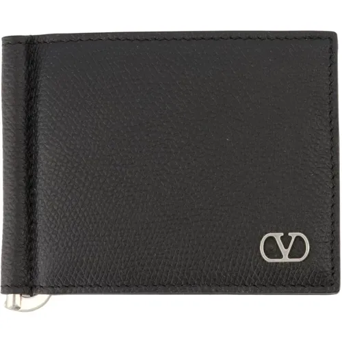 Wallets & Cardholders, male, , Size: ONE SIZE Leather VLogo Wallet Spring-Summer 2025 - Valentino Garavani - Modalova