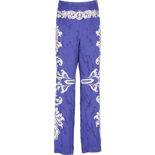 パンツ ETRO Women Straight Pants WREA000199TTE36 S9883 BLUE ETRO Blue Straight Pants for Women | Modalova