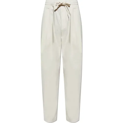 Wide Trousers, male, , Size: M Loose-fit pleated trousers - Dolce & Gabbana - Modalova