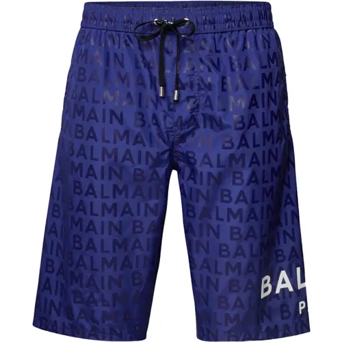 Beachwear, male, , Size: S Logo Surfer Swim Shorts - Balmain - Modalova