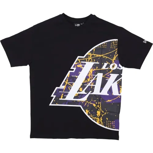 T-Shirts, male, , Size: XL NBA Lakers Logo Tee /Purple - new era - Modalova