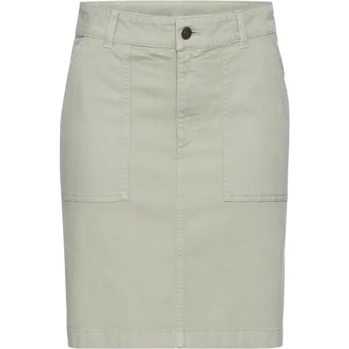 Light Cotton Blend Denim Skirt , female, Sizes: 2XL, M, L - camel active - Modalova