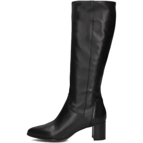 Schwarze Lederstiefel 8591 , Damen, Größe: 38 EU - Notre-v - Modalova