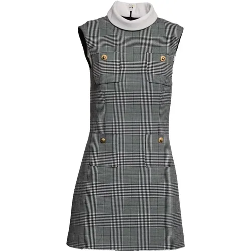 Short Dresses, female, , Size: S Prince of Wales Mini Dress - Self Portrait - Modalova