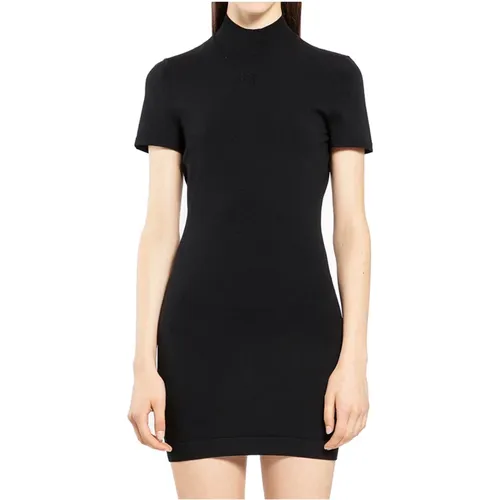 Tee Kleid mit Geprägtem Logo , Damen, Größe: L - alexander wang - Modalova