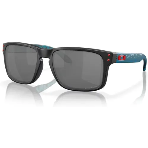 Holbrook Sonnenbrille Schwarz Blau/Prizm Grau , Herren, Größe: 55 MM - Oakley - Modalova