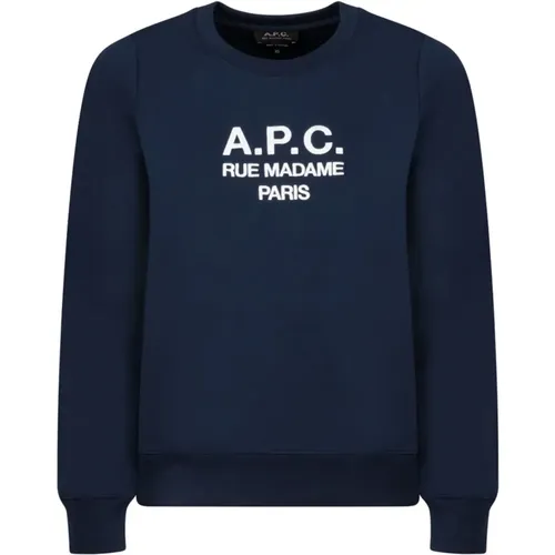 Marine Sweatshirt with Logo Embroidery , female, Sizes: S - A.p.c. - Modalova