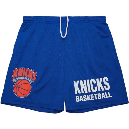 Vintage Logo New York Knicks Shorts , Herren, Größe: M - Mitchell & Ness - Modalova