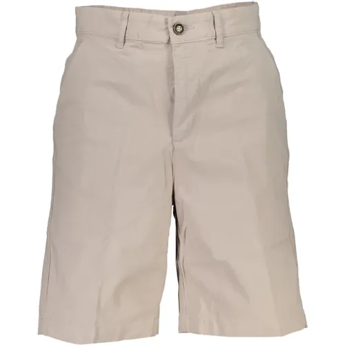 Casual Shorts, male, , Size: W31 Grey Bermuda Shorts with Logo - North Sails - Modalova