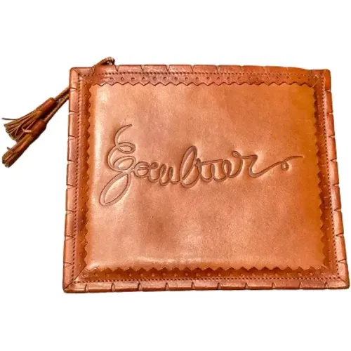 Pre-owned Clutches, unisex, , Size: ONE SIZE Pre-owned Leather pouches - Jean Paul Gaultier Pre-owned - Modalova