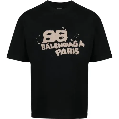 BB Icon Logo T-Shirt , male, Sizes: XS - Balenciaga - Modalova