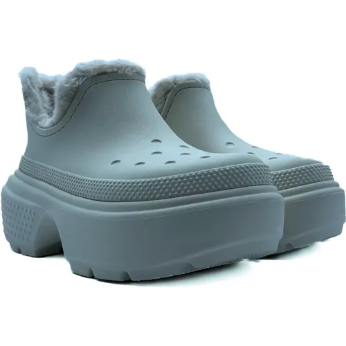 Creme Stomp Stiefel Herbst Winter 2024/2025 , Damen, Größe: 36 EU - Crocs - Modalova