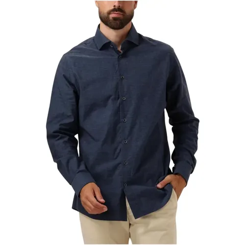 Herren Cutaway Hemd Elegant Dunkelblau , Herren, Größe: 3XL - Profuomo - Modalova