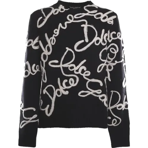 Wool Cashmere Sweater , male, Sizes: M - Dolce & Gabbana - Modalova