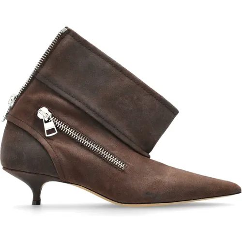 Heeled Boots, female, , Size: 7 1/2 US Leather ankle boots - JW Anderson - Modalova