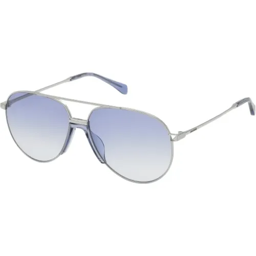 Sunglasses, unisex, , Size: ONE SIZE Metal Grey Sunglasses - Zadig & Voltaire - Modalova